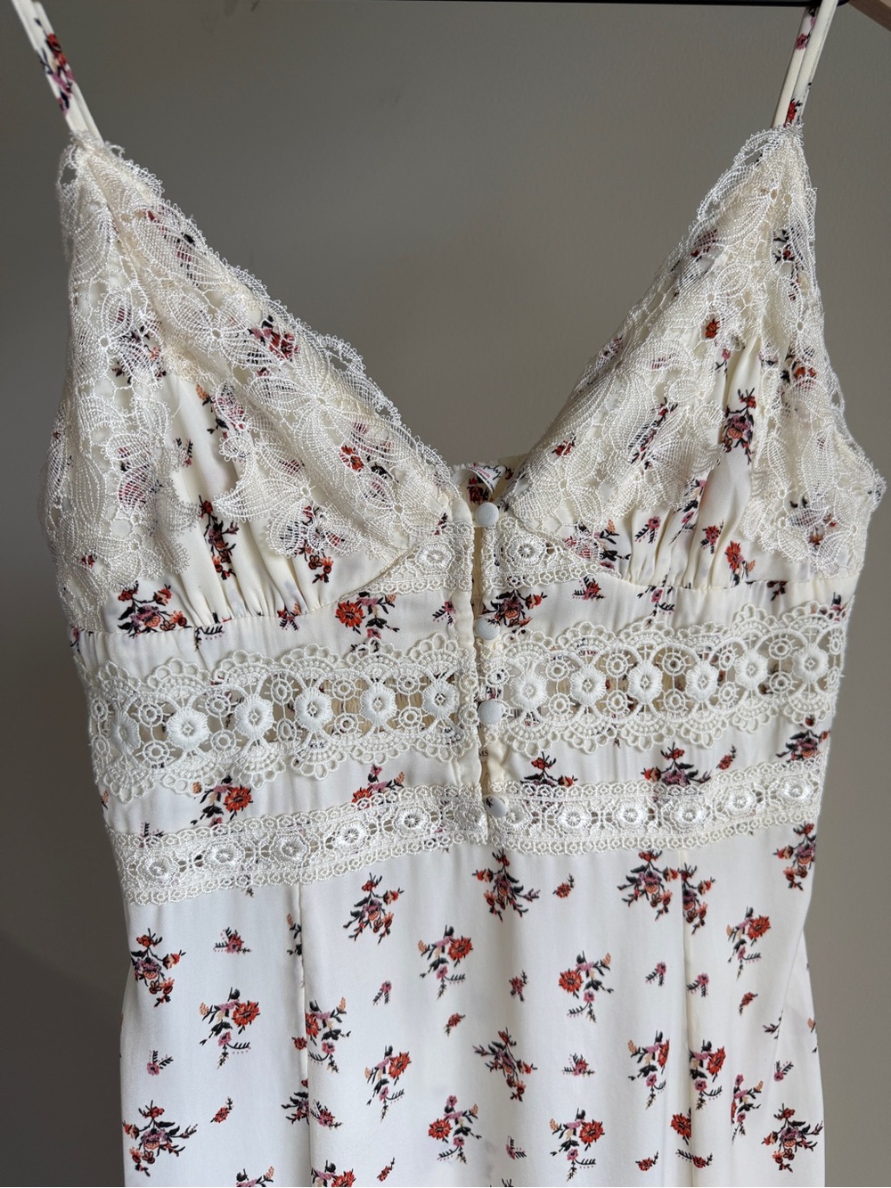 Free People Intimately FP Out & About Floral Lace Maxi Slip Dress NWT Medium - Picture 5 of 12